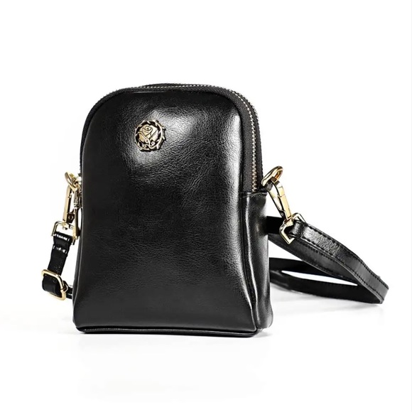 Genuine Leather Crossbody Phone Purse - Picture 1 of 9